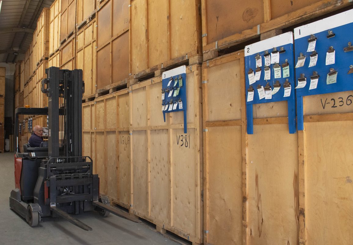 363 self storage containers and fork lift